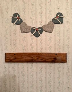 Vintage Wooden 3-Peg Wall Rack