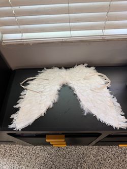 White Feather Angel Wings Costume Accessory