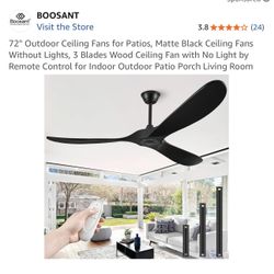 BOOSANT 72 Inch Ceiling Fan