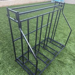 4-Bike Stand, Bike Storage Rack, Bicycle Floor Rack for Garage Organizer, Indoor Sporting Gear Storage Station