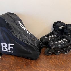 Rollerface RFSport Black Men’s Adult Fitness, Sport and Recreation, Premium Inline Skate size 11 with bag