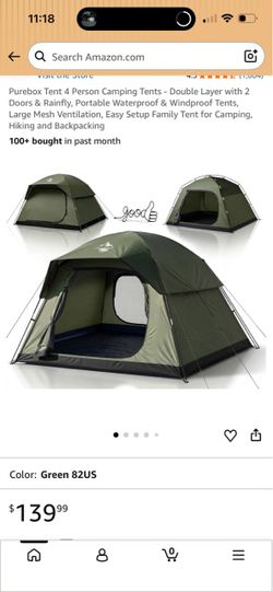 Three person camping tent