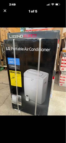 7,000 (DOE) BTU 115-Volt Portable Air Conditioner Unit Cools 300 sq. ft. with Dehumidifier and LCD Remote in White