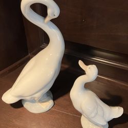 Vintage NAO porcelain geese