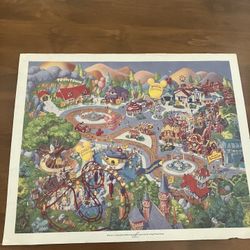 Disney Toon Town Print By Art Boyer