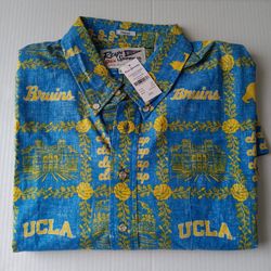 UCLA Bruins Reyn Spooner Classic Pullover SS Woven Shirt 2XL 