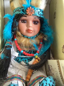 Native American Porcelain Doll