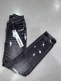 Purple Brand Jeans Size 32 Black Paint Splatter