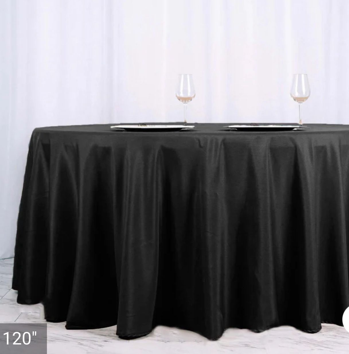 Round Black Tablecloths