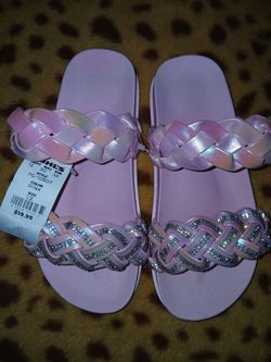 Pink girl sandals. Size 1/2. $10