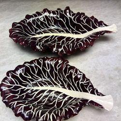 Red Cabbage Majolica Plates