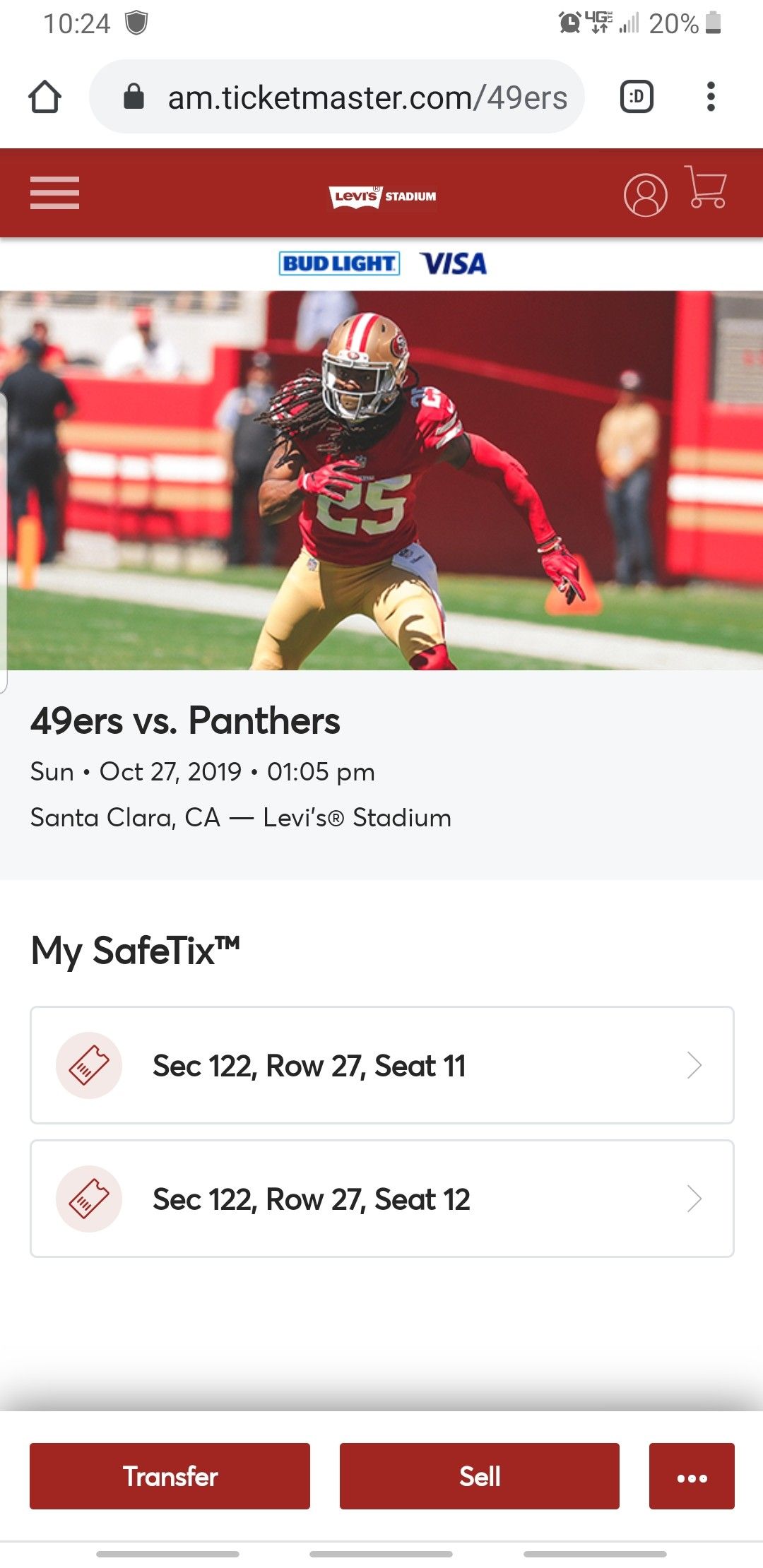 49ers vs Panthers