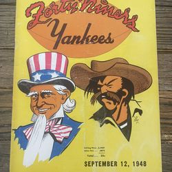 Forty Niners vs Yankees Program September 12, 1948