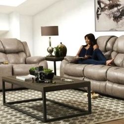 Couch and Loveseat Recliner Sofa Set