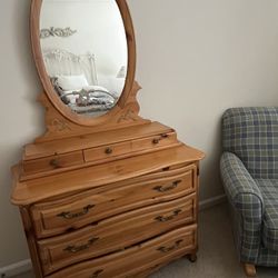 Dresser and mirror