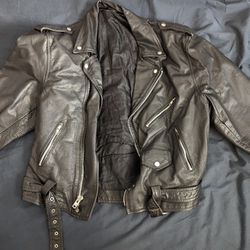 Vintage Men's Black Leather Jacket