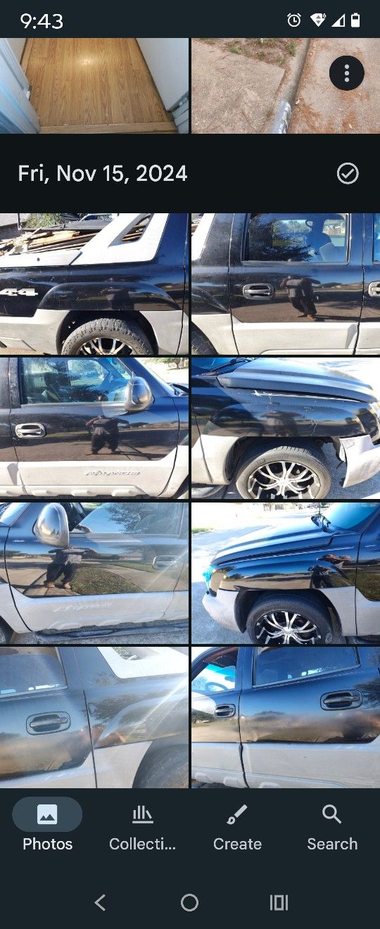 BLACK AVALANCHE CHEVY 2002 4x4