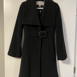 Women's Jessica Simpson Wool Pea Coat (Black)