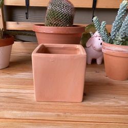 Trendy Glazed Terra Cotta Plant Pot/ Plant Planter/ Flower Pot Square  Patio Garden 