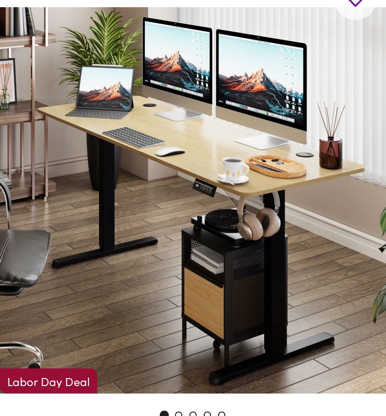 Electric Adjustable Height Standing Desk 63” 