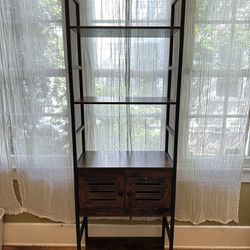Tall Storage Rack With Cabinet