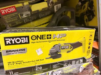 Ryobi 18 volt cordless brushless grinder 4-1/2”  Kit