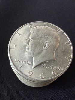 1964 Kennedy half dollars 90% Silver