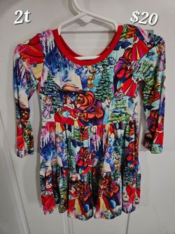 Beauty and the Beast bamboo Dress Size 2T