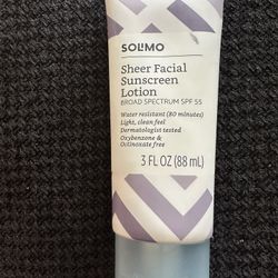 Free! Barely used, lots left!  Sheer Facial Sunscreen Lotion, broad spectrum SPF 55. 