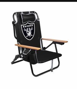 Las Vegas Raiders Reclining Beach Chair Brand New with Tags