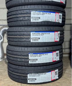 Falken Sincera SN250 A/S Tires 185/65/14 86T โ Set of 4 installed and balanced included