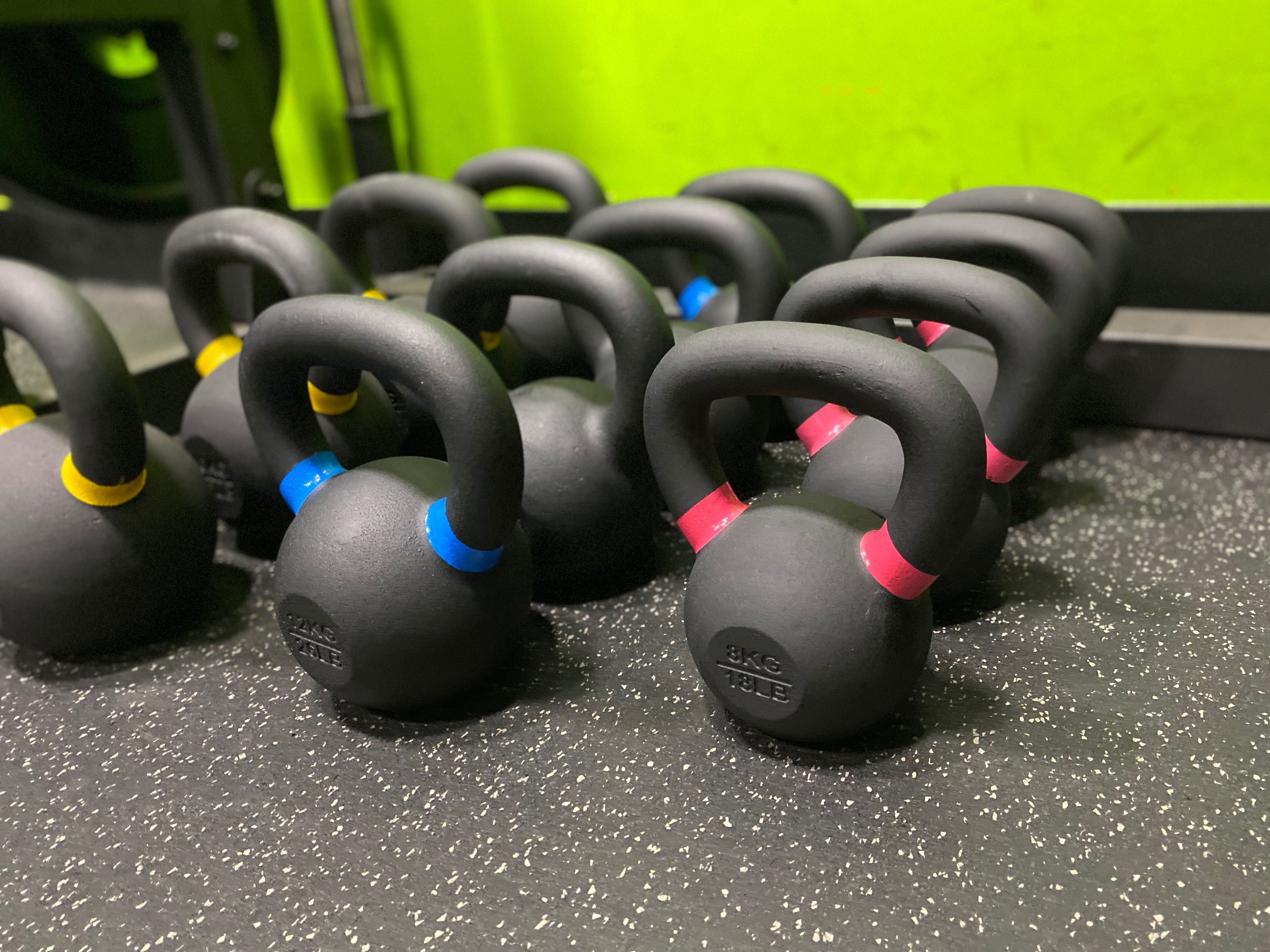 Monterey Fit- $2/lb Powder Coated Kettlebells- 4kg,8kg,12kg,16kg,20kg,24kg,28kg,32kg all available brand new in box
