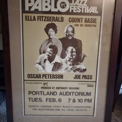 Jazz Festival Memorabilia Poster in Frame