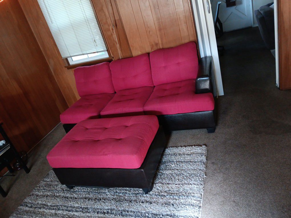 Red And Brown Couch 