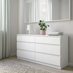 Ikea Kullen Dresser - White 6 Drawer