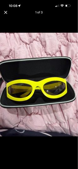 Bottega Veneta Yellow Wrap Sunglasses