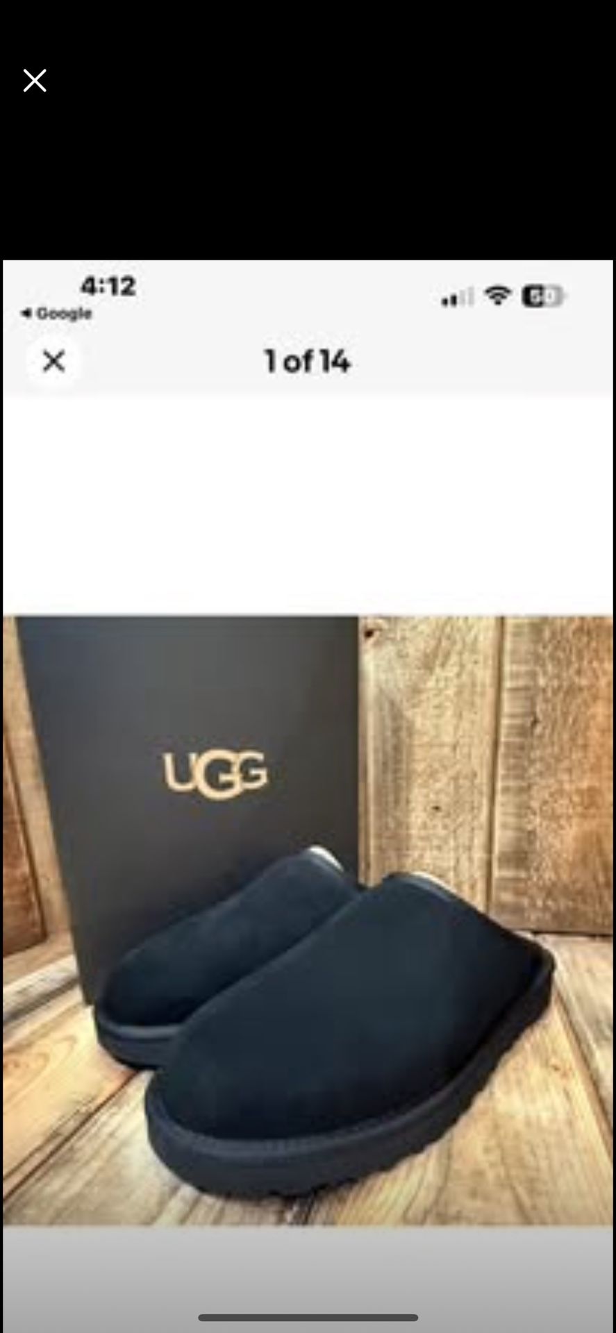 New Uggs Blk Classic Slip-ons Shoes Unisex