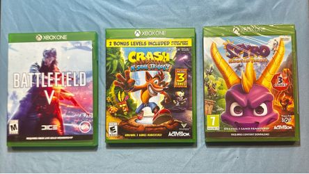 Xbox One Games Bundle - Crash Bandicoot, Spyro, & Battlefield V