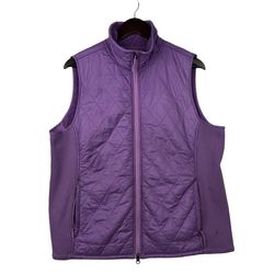 LL Bean Quilted Fleece Lined Full Zip Fitness Vest 291762 -XL-