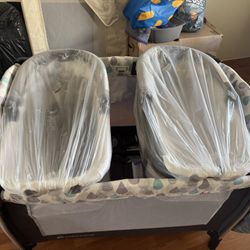 Twin Bassinet Changing Table 