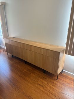 Wooden Sideboard with charging station for Kitchen Dining Room