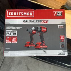 CRAFTSMAN V20 BRUSHLESS RP 2-Tool Combo Kit (BRAND NEW)