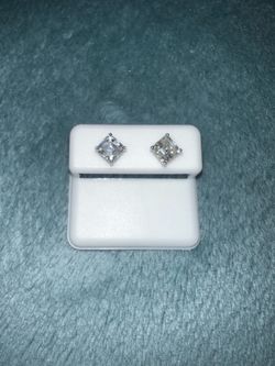 925 silver Asher cut earrings