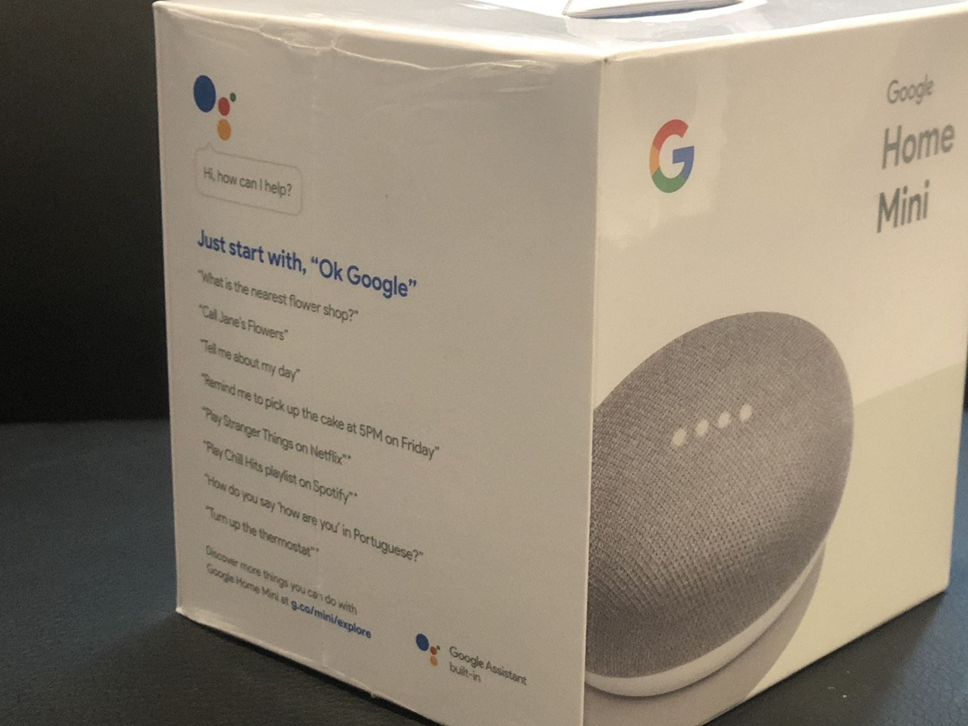 Brand new sealed google home mini chalk