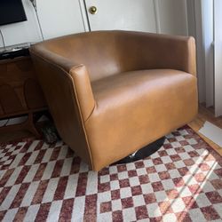 Modern Swivel Accent Chair – Tan