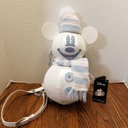 NEW Disney Loungefly Mickey Snowman Purse 