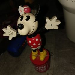 Rare 1960s Minnie Mouse Wooden Figurine