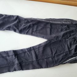 Jrs XL Adidas black athletic pants glitter/shimmer stripes on side Lot 16