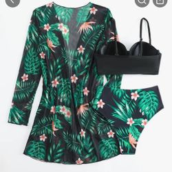 3-Piece Womens Swimwear Ensemble