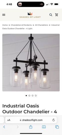 NEW! Outdoor 4 Light Chandelier